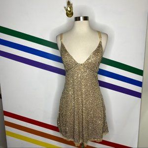 Free people Gold Rush Mini Dress